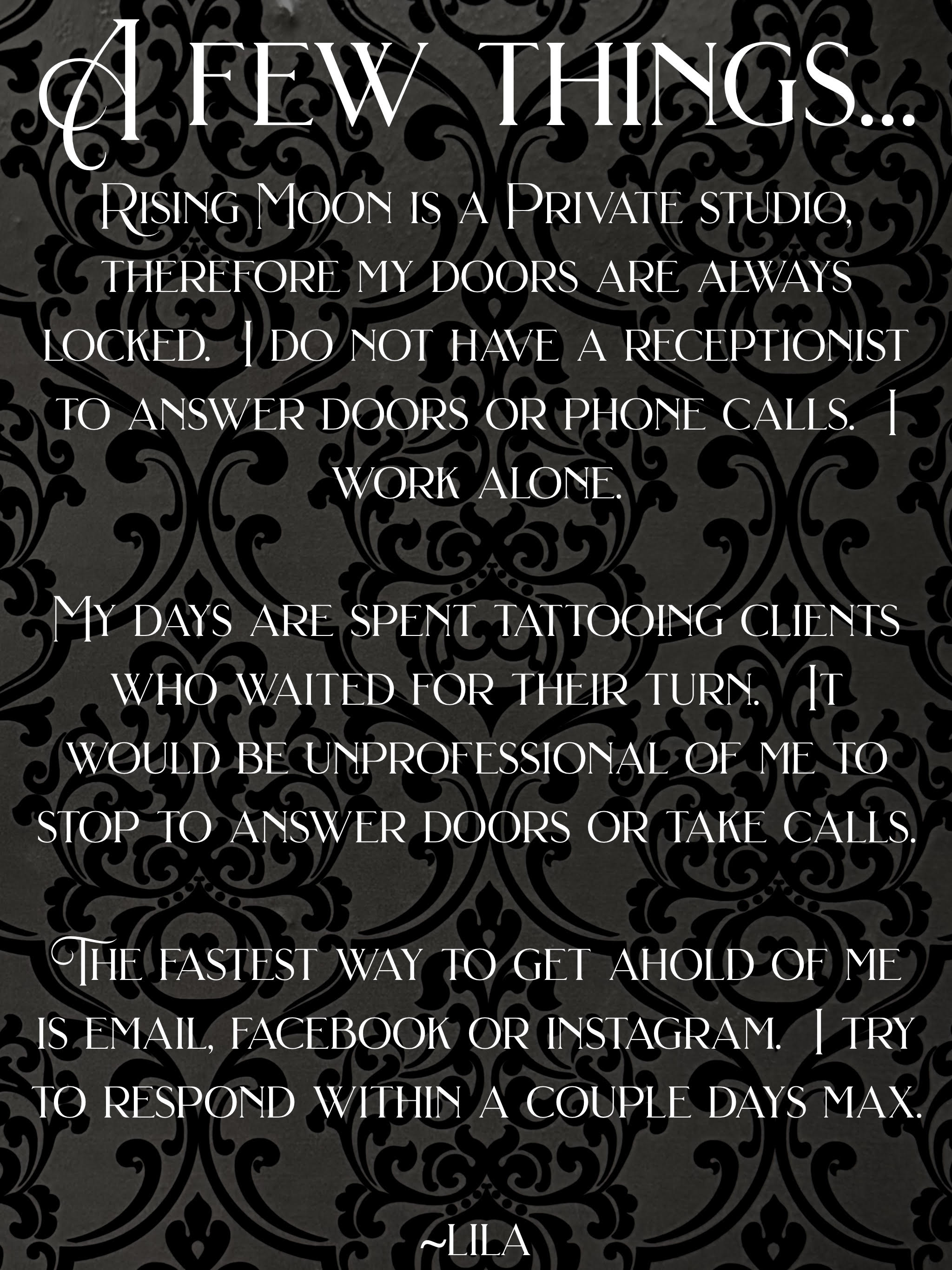 Appointment Only Notice